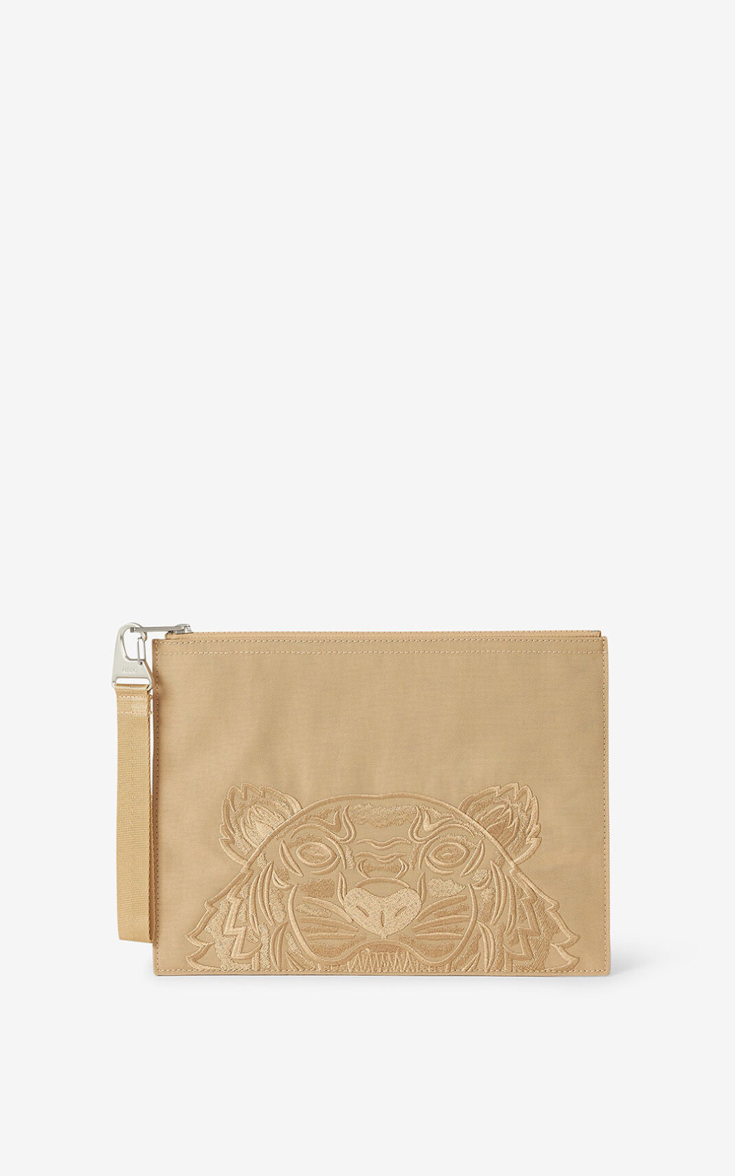 Kenzo Large canvas Kampus Tiger Wallet Beige For Womens 8923HNQRS